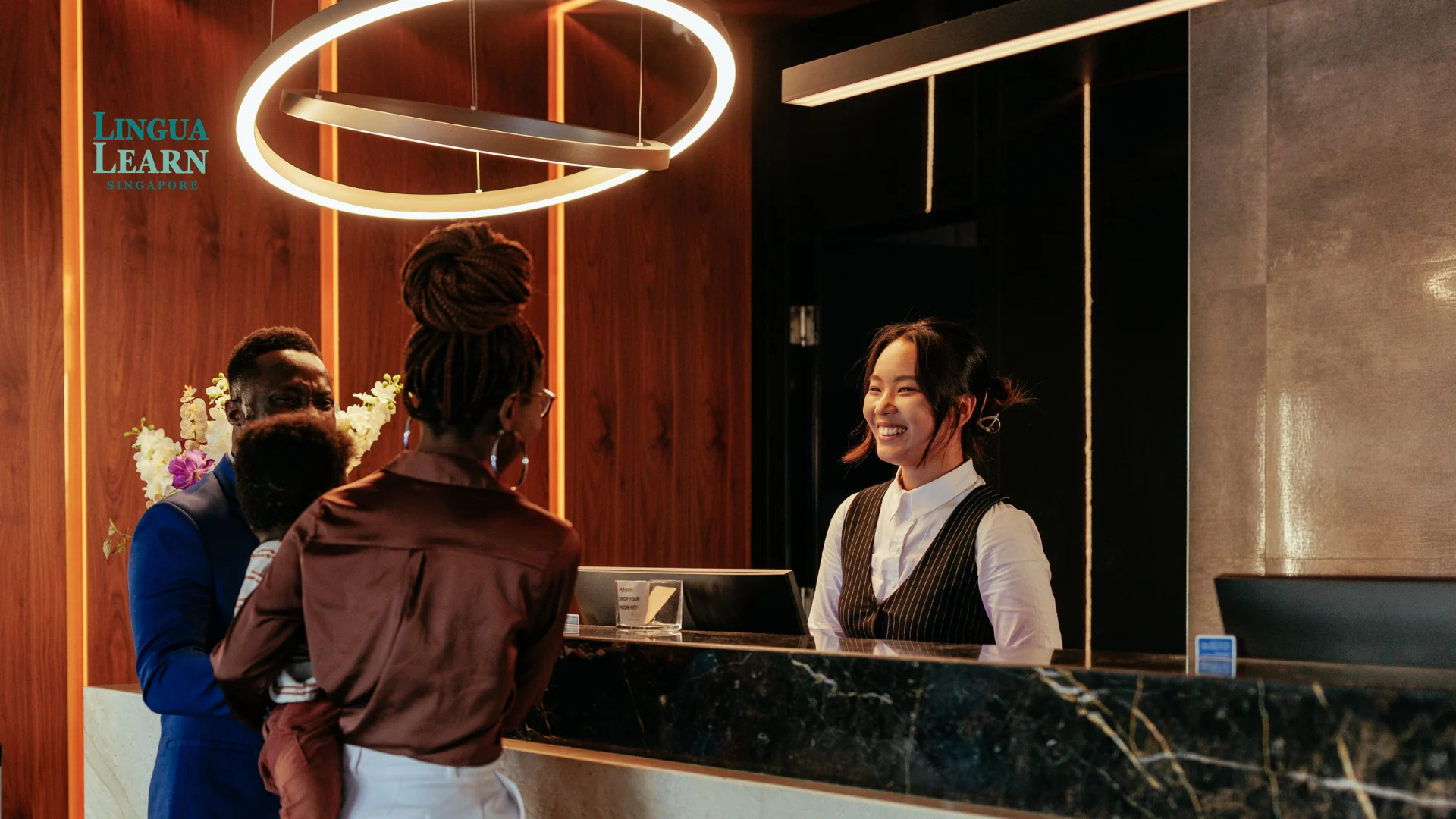 Five star service by hotel reception