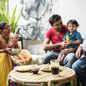 A family using Tamil together