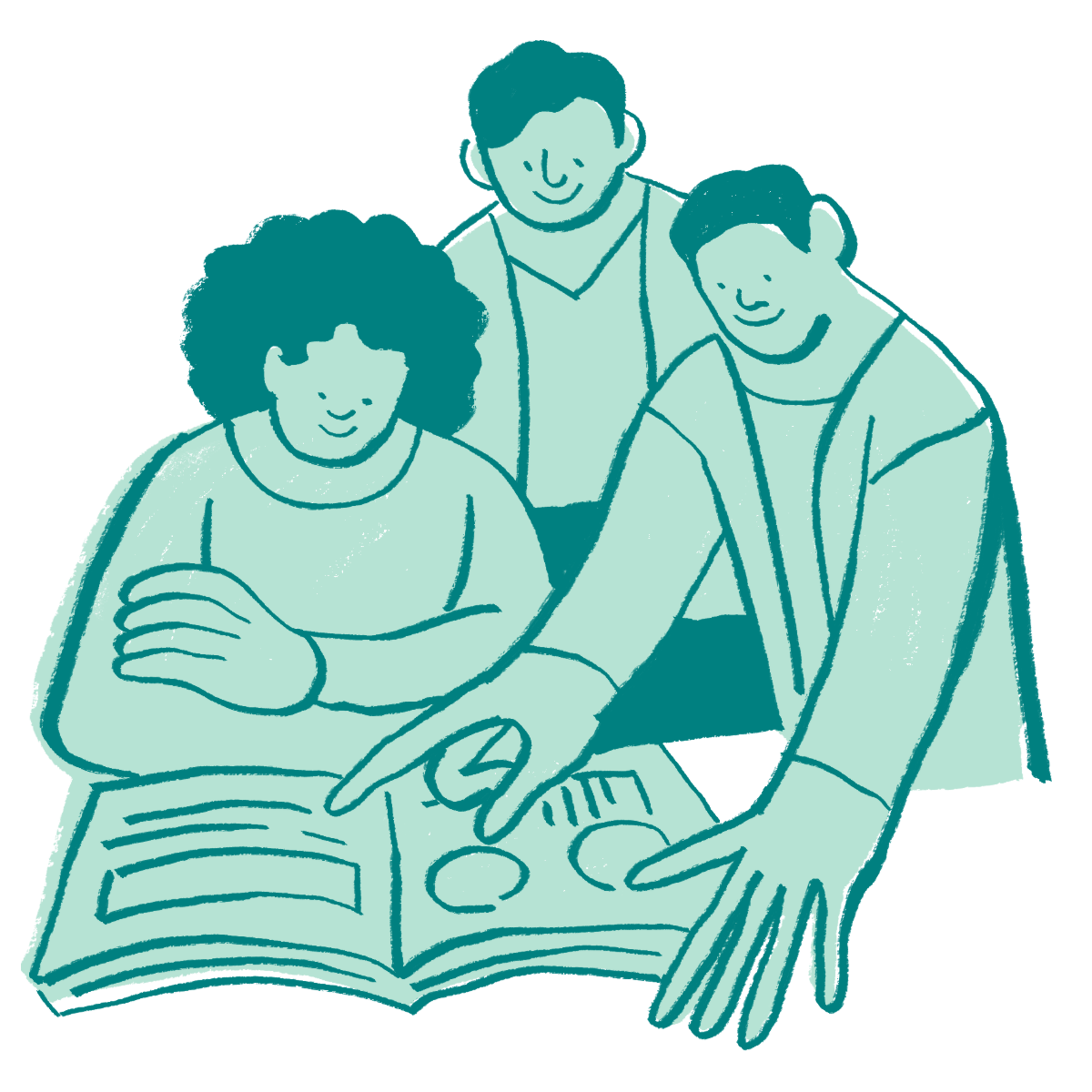 People talking in a project meeting